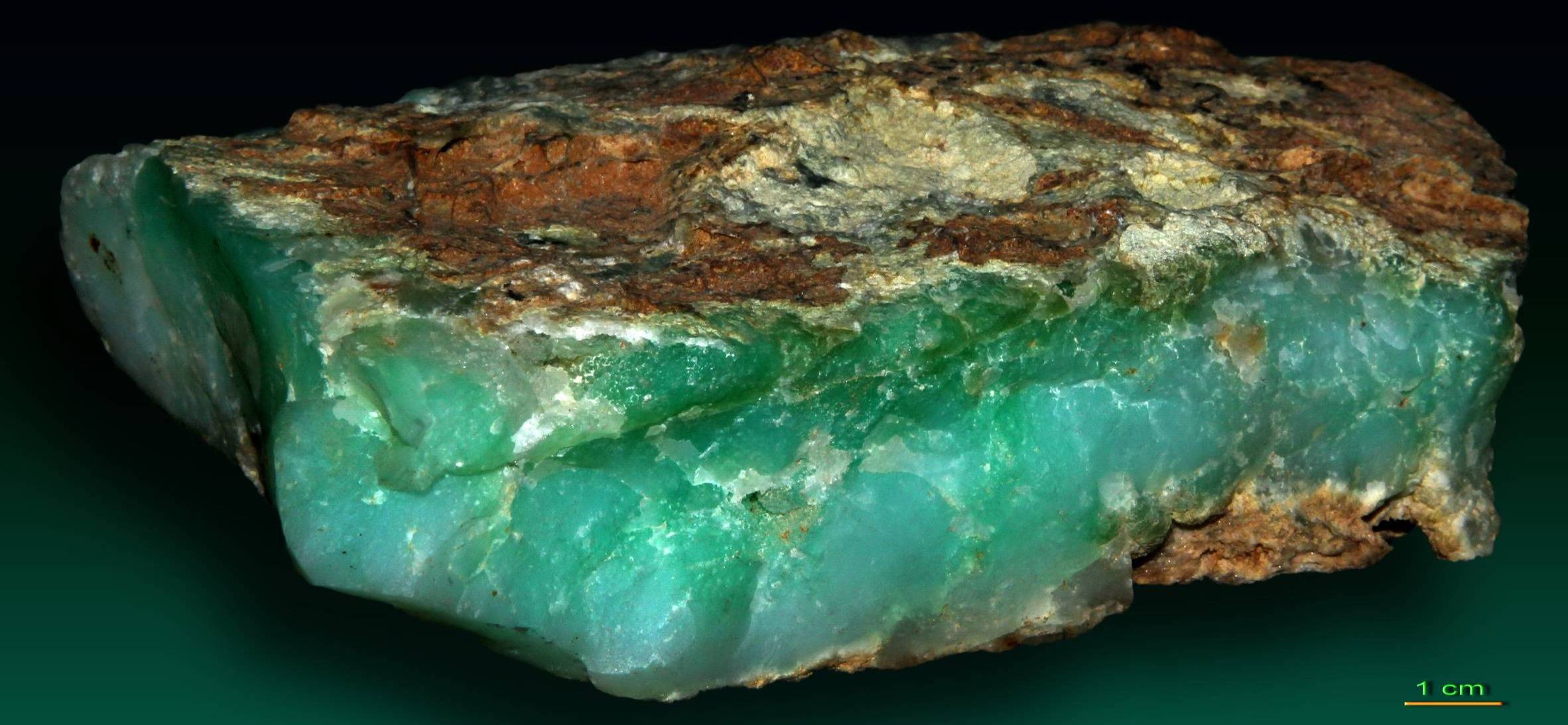 Image of a rough piece of chrysoprase
