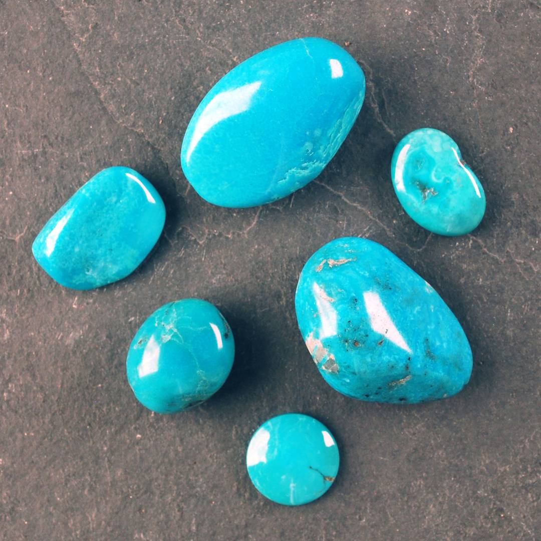 Group of very blue turquoise