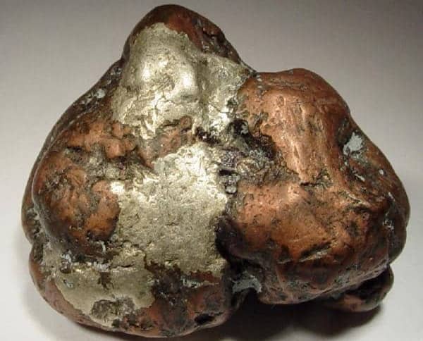 Large nugget of silver and copper
