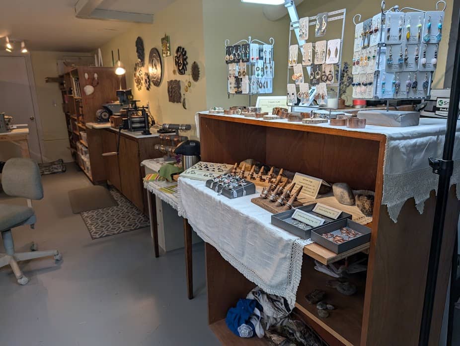 One side of studio looking back from entry