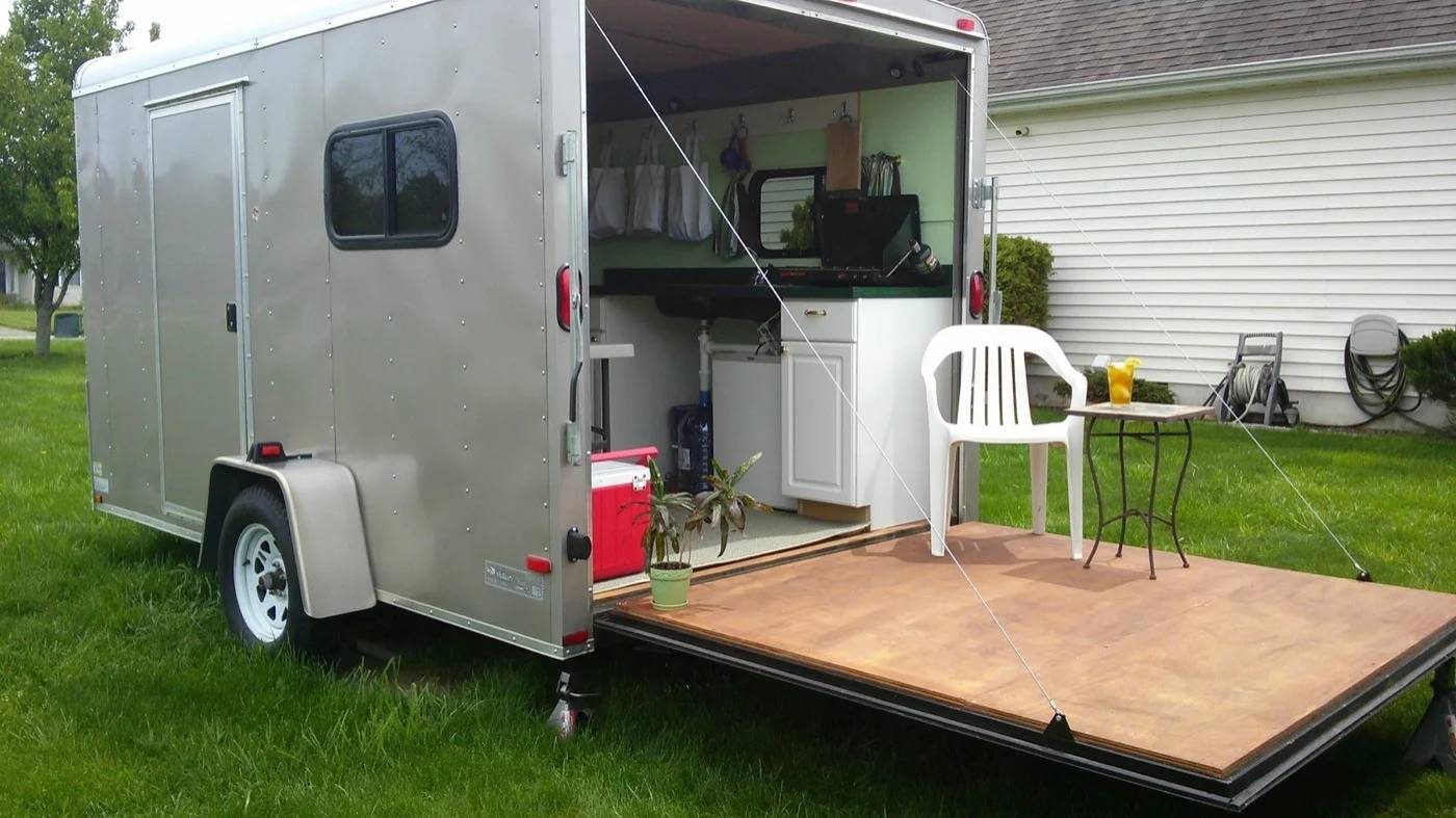 Her $7K Cargo Trailer Tiny Home & More
