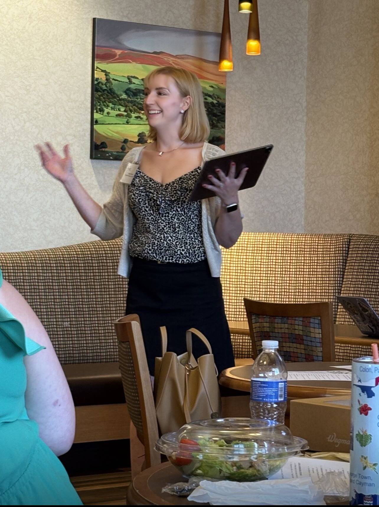 Angela speaking