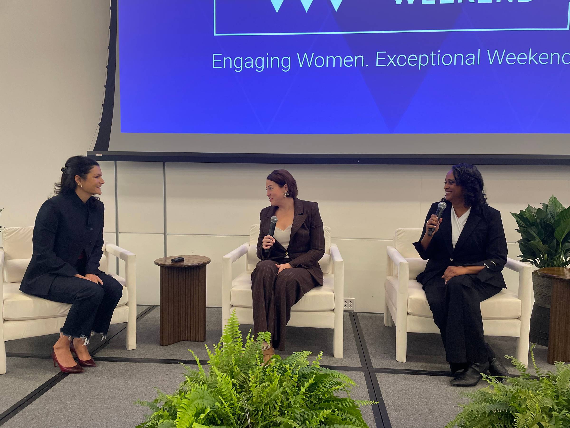 Cassandra speaking at Duke Women's Weekend leadership event.