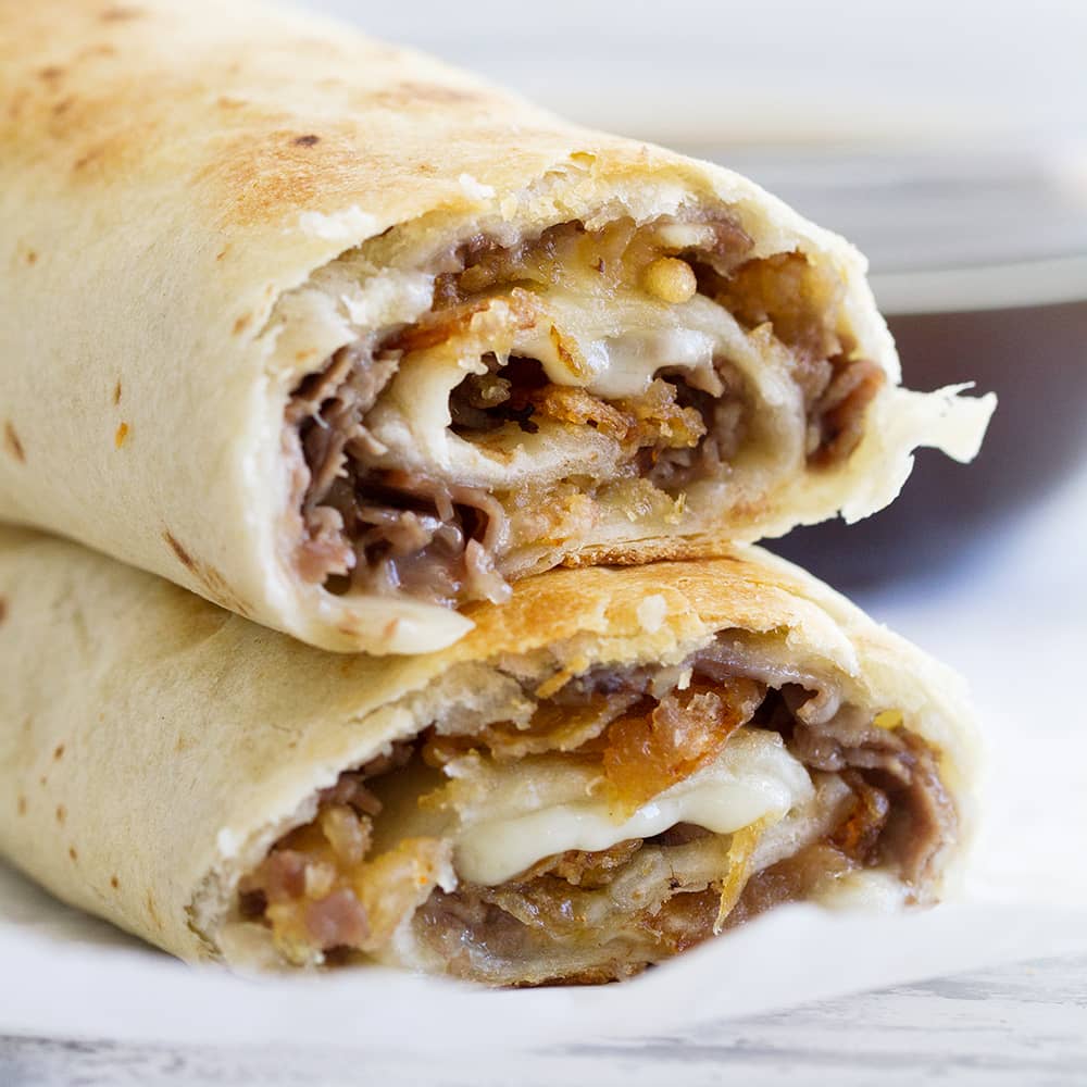 French Dip Tortilla Roll Ups