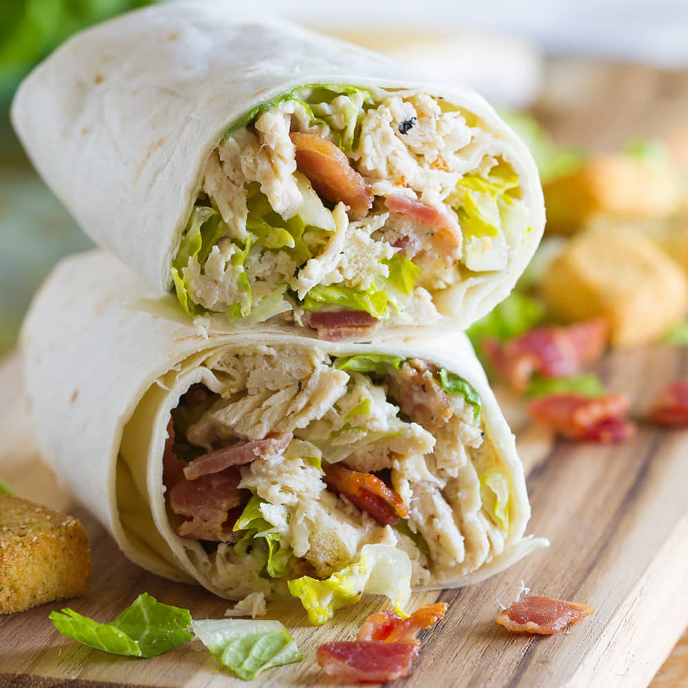 Chicken Caesar Wraps