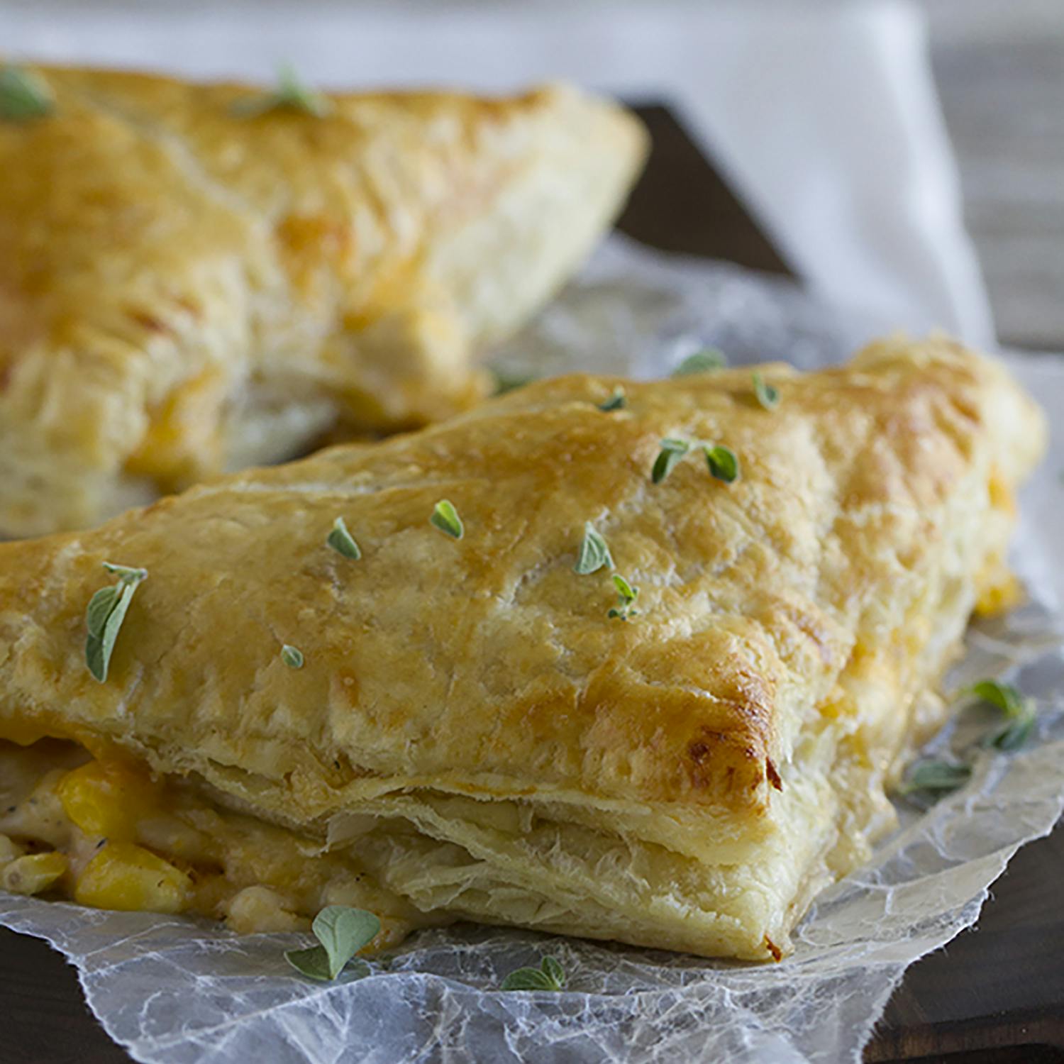 Creamy Chicken and Corn Turnovers