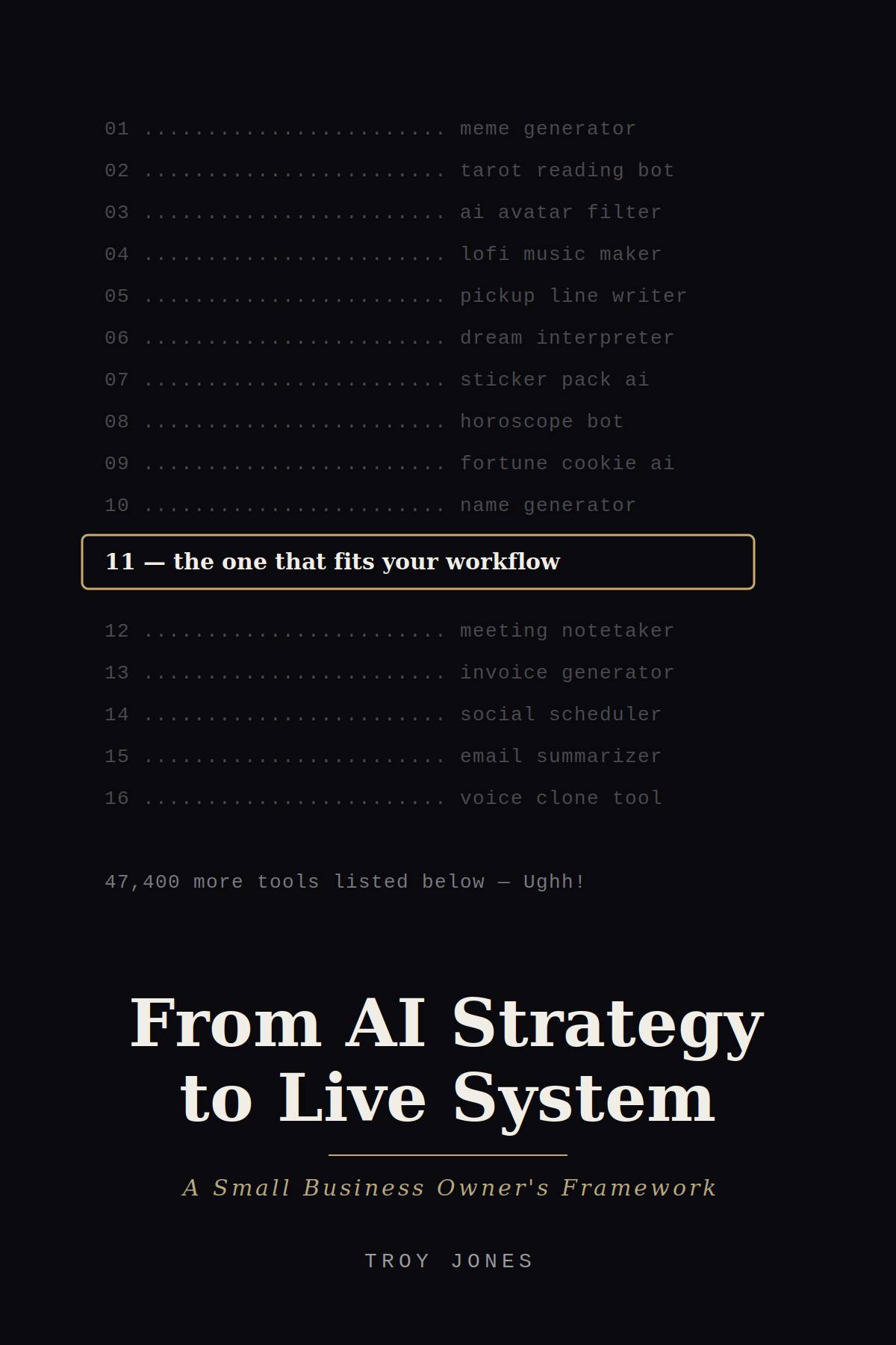 From AI Strategy to Live System by Troy Jones