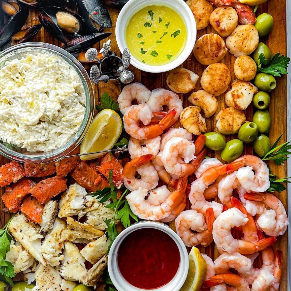 Seafood charcuterie board