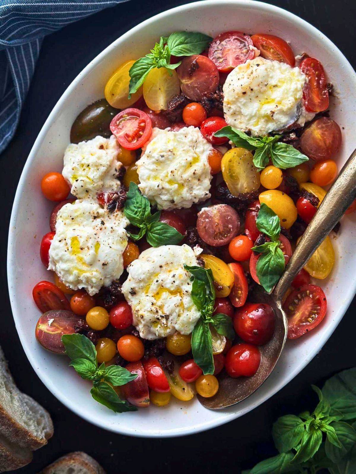 Burrata caprese salad