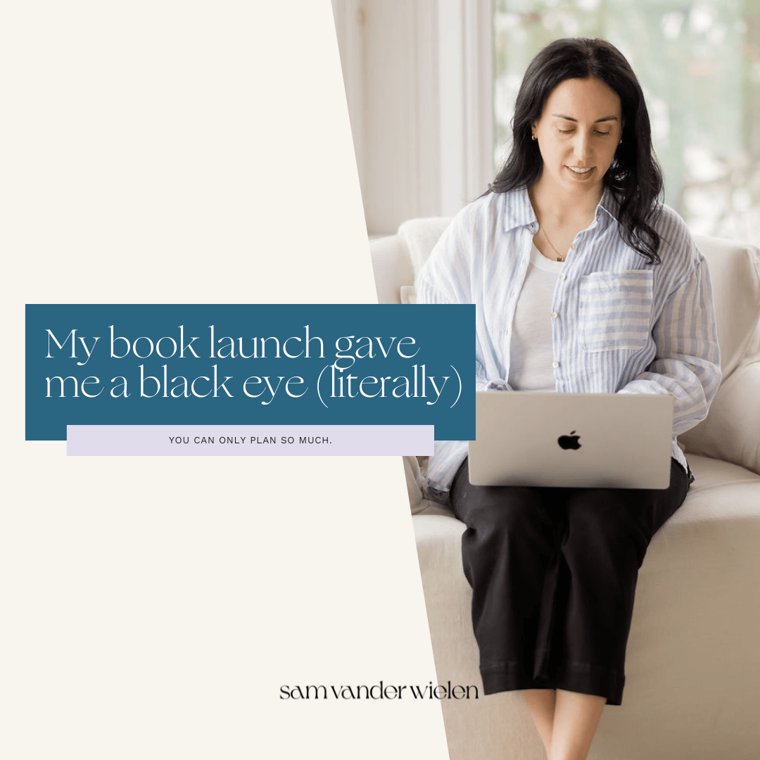 my book launch gave me a black eye