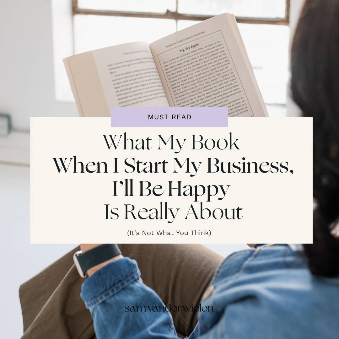 what my book when i start my business, ill be happy is really about