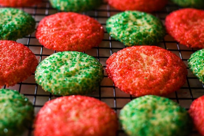 christmas cookies on cooling rack