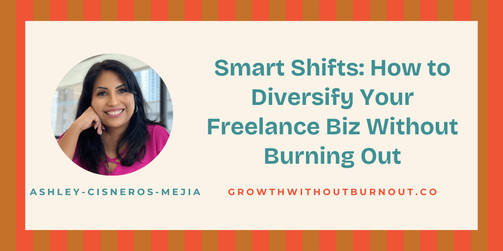 Ashley Cisneros Mejia speaking at the freelancer conference, Growth Without Burnout Summit