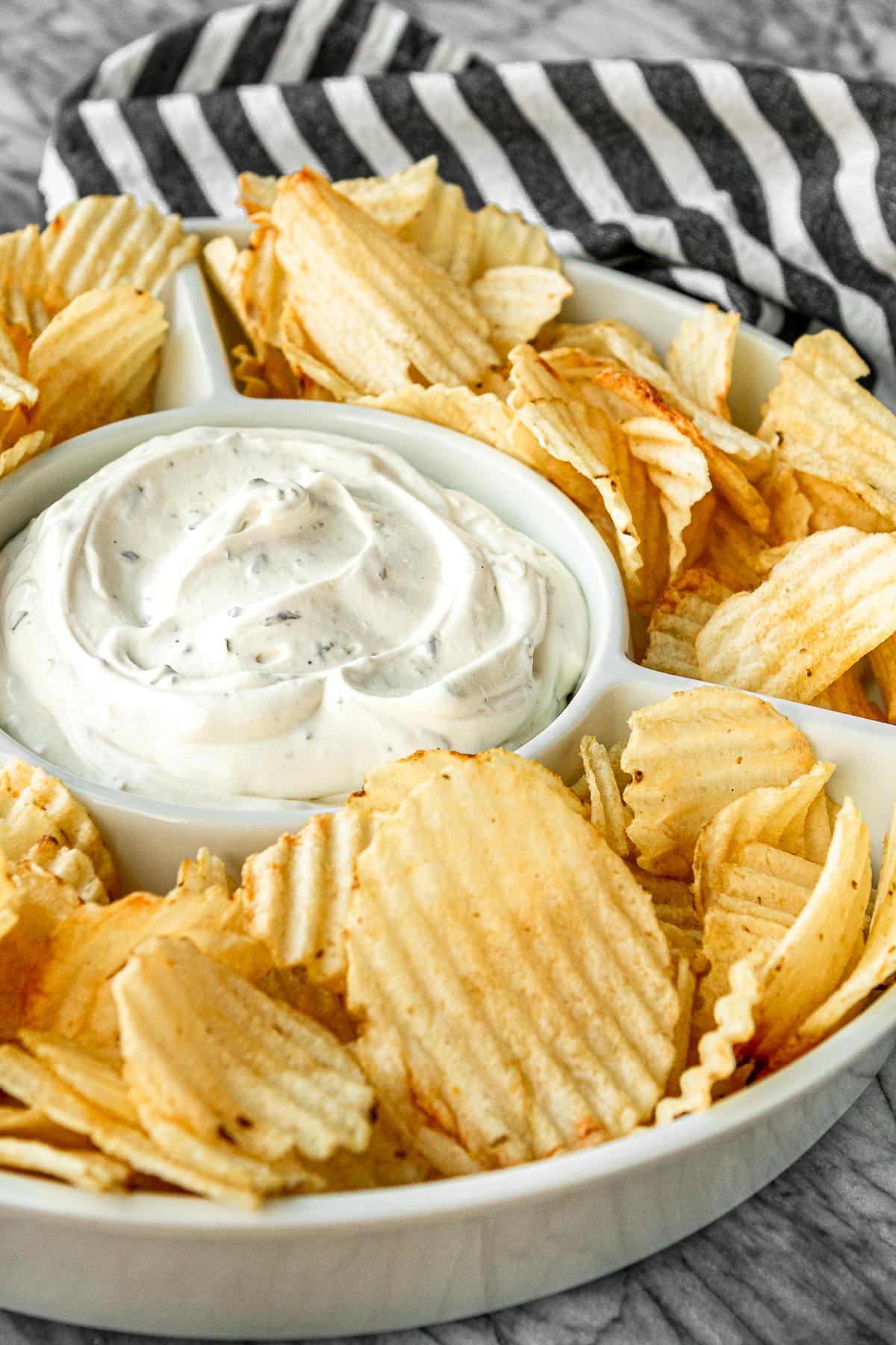 potato chip dip with potato chips