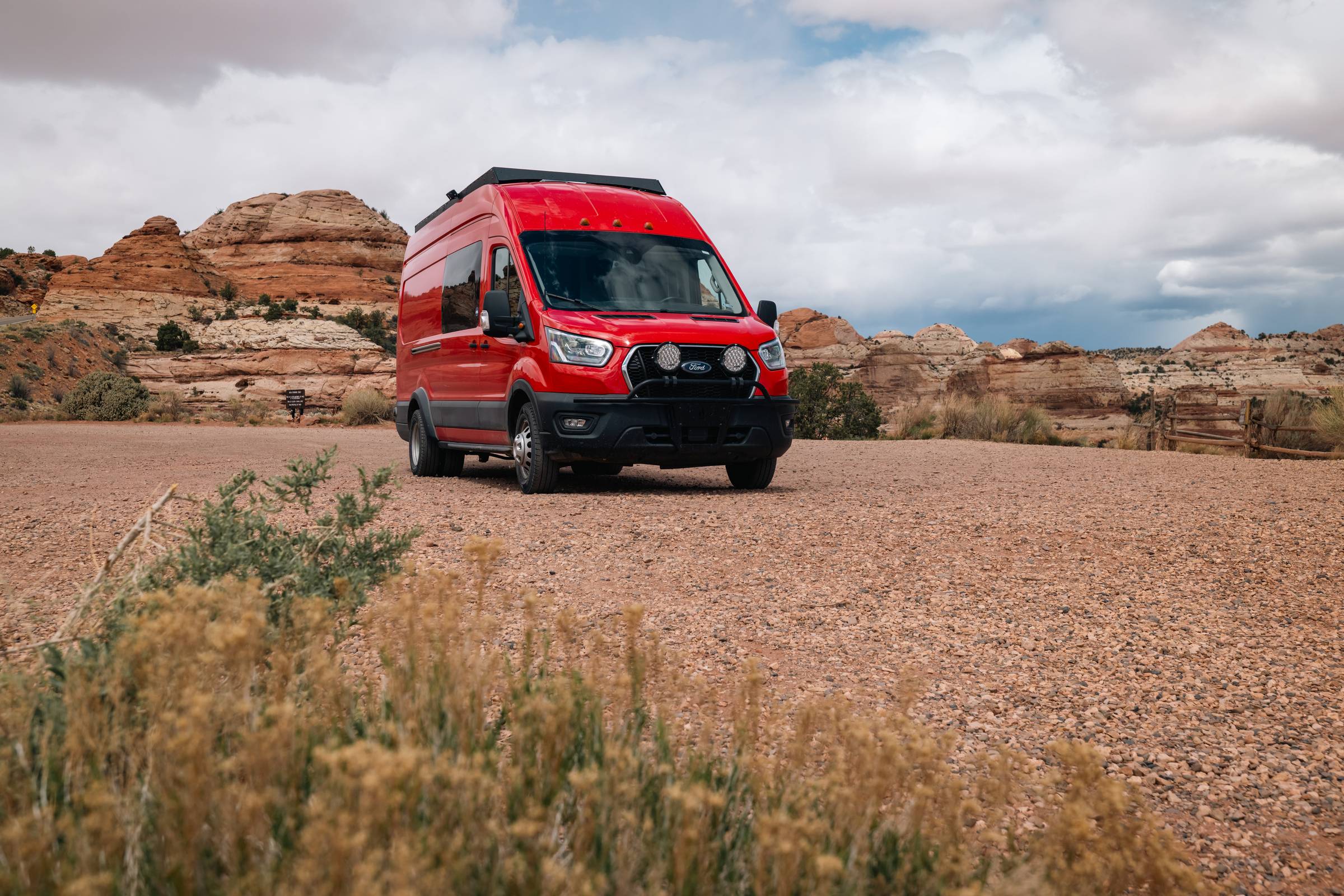 A Red Campervan