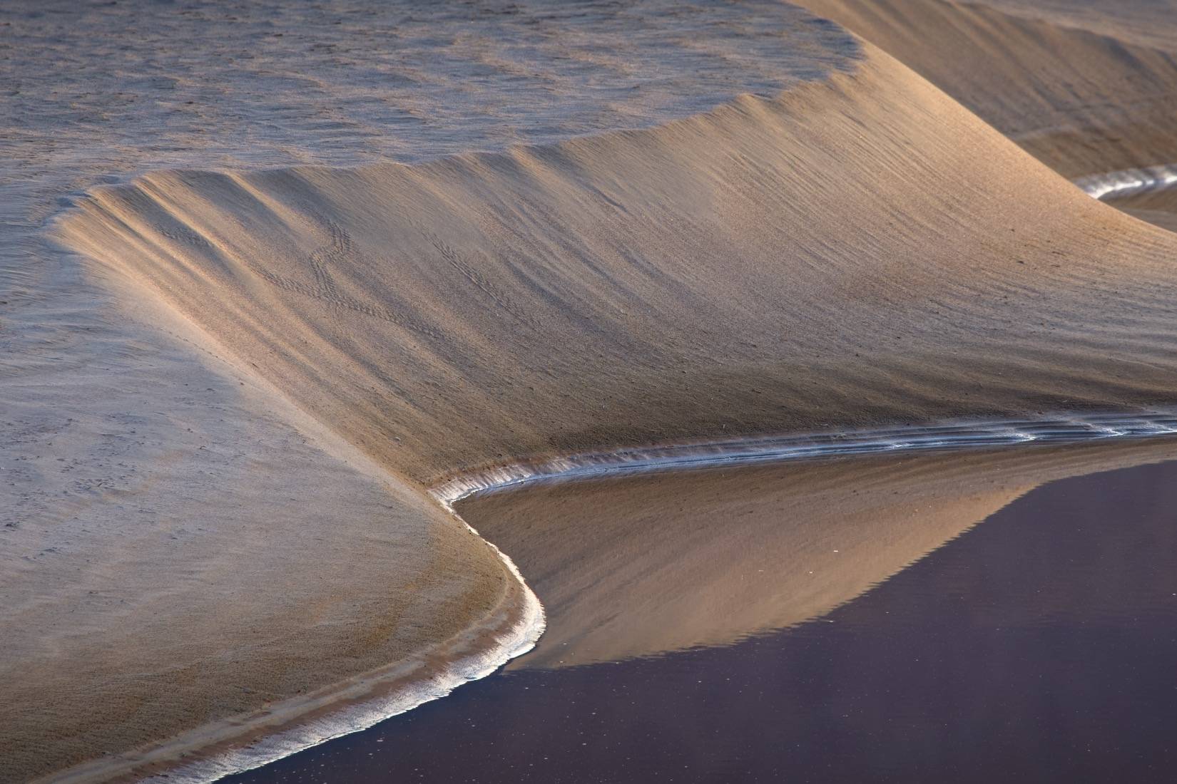Death Valley dunes and water pools