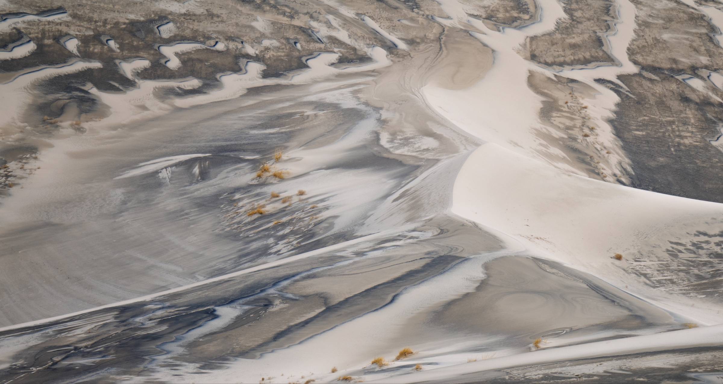 abstract patterns in remote sand dunes