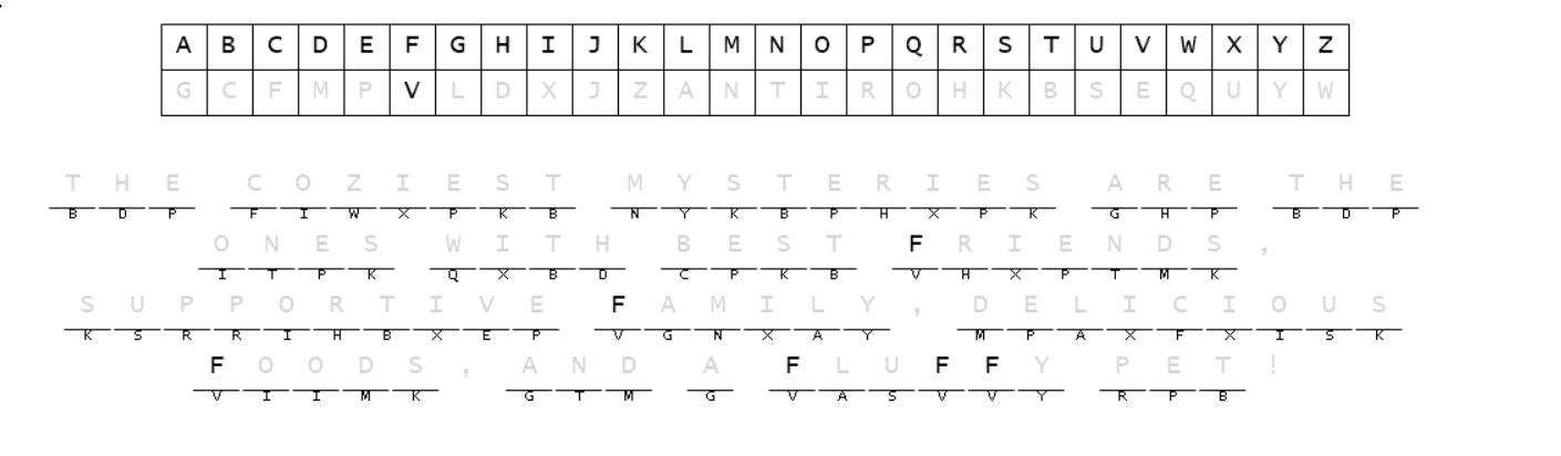 answer to July's cryptogram