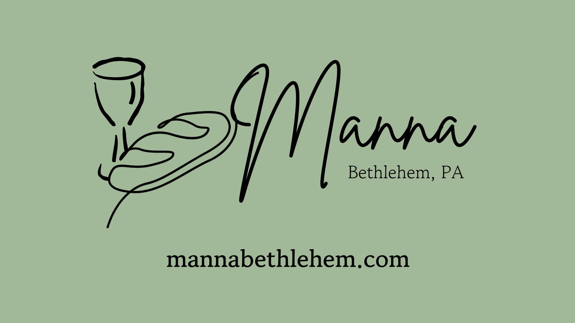 Logo for 'Manna' with the text Bethlehem, PA mannabethlehem.com