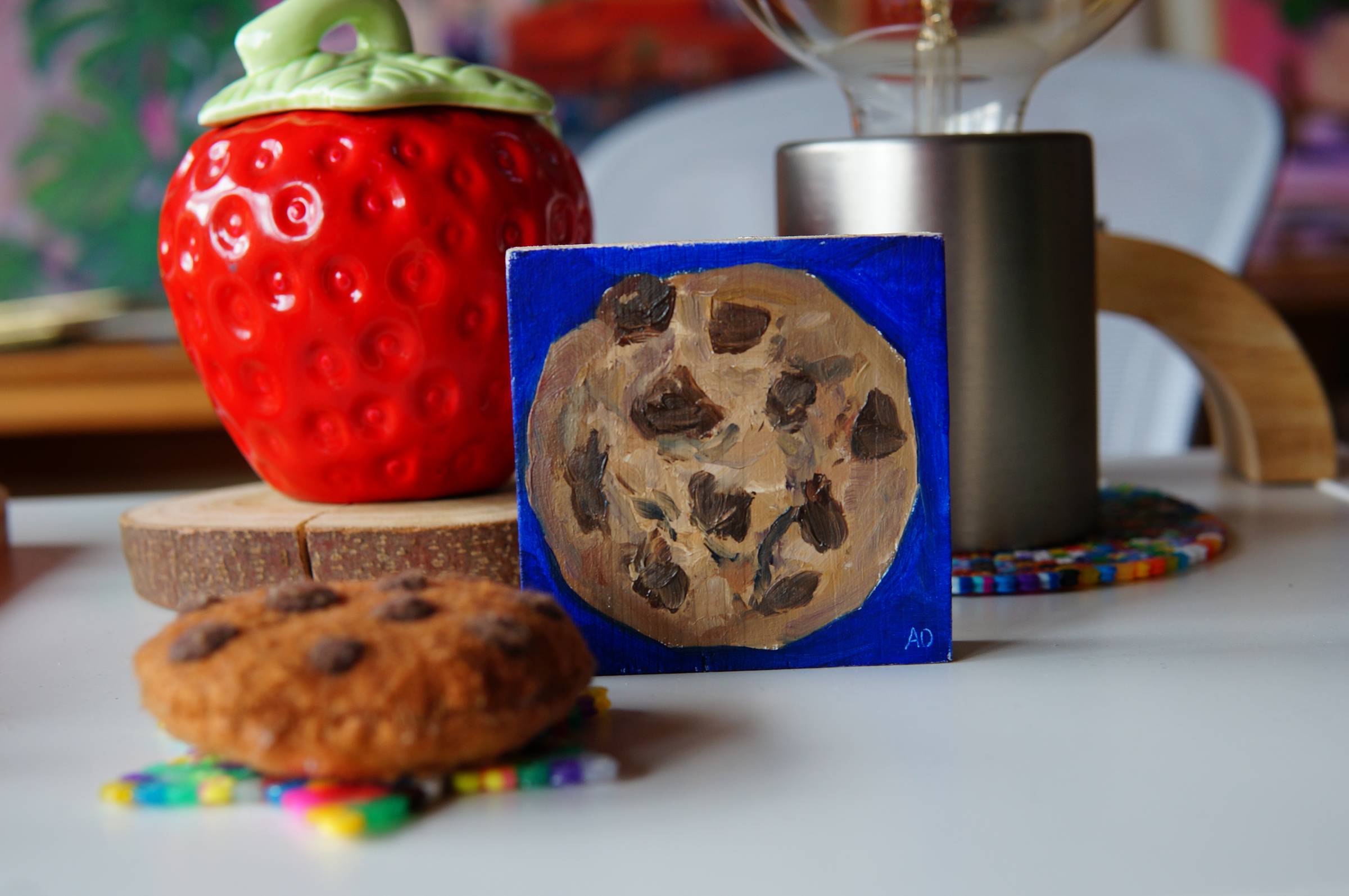 chocolate chip cookie painting mini