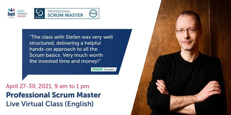🖥 🇬🇧 Professional Scrum Master Online Training w/ PSM I Certificate: April 27-30, 2021