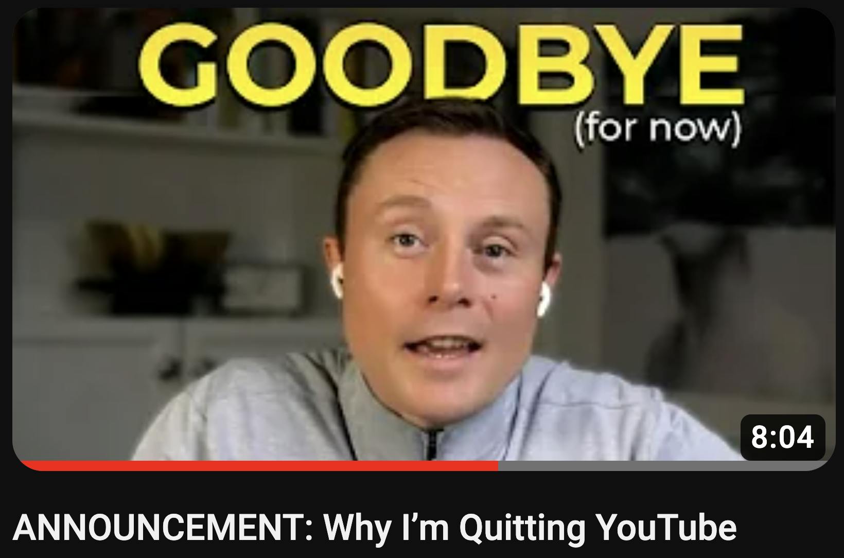 why i'm quitting youtube video cover