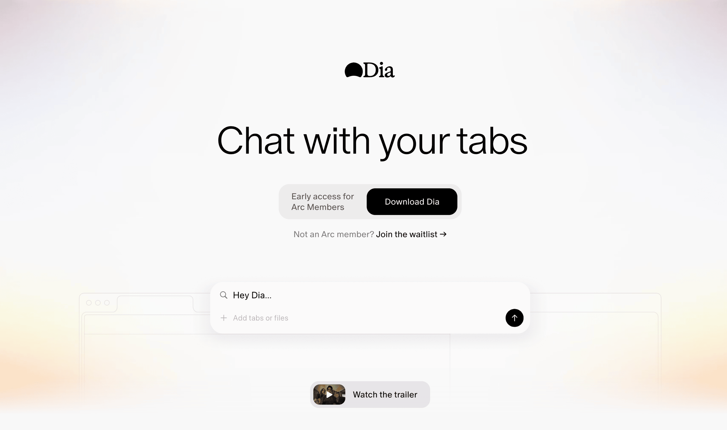 Dia - AI Assisted Browser