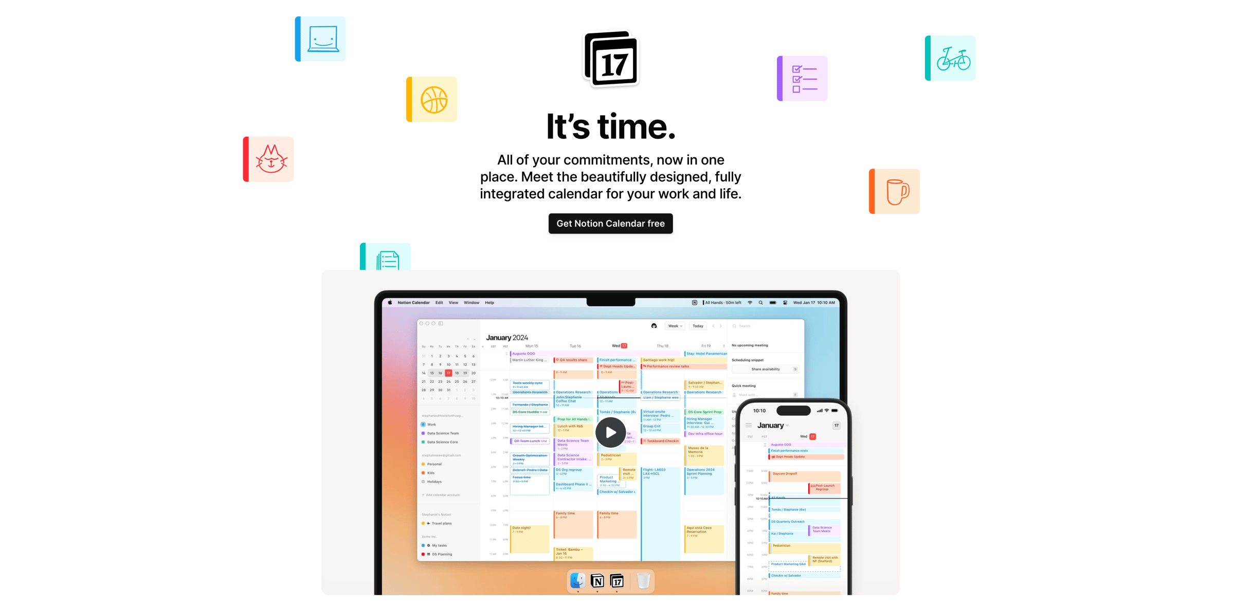 notion calendar mockup