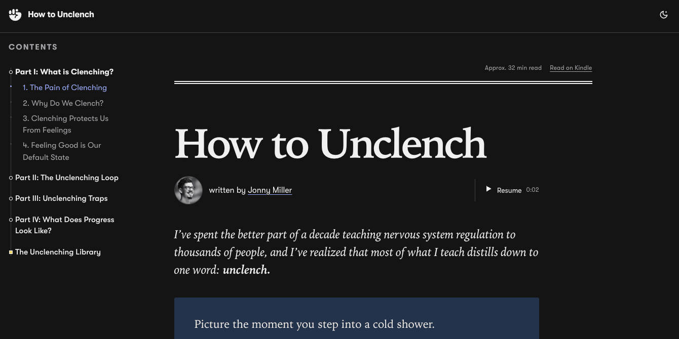 How To Unclench by Jonny Miller