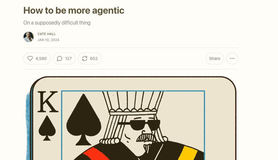 How To Be More Agentic by Cate Hall