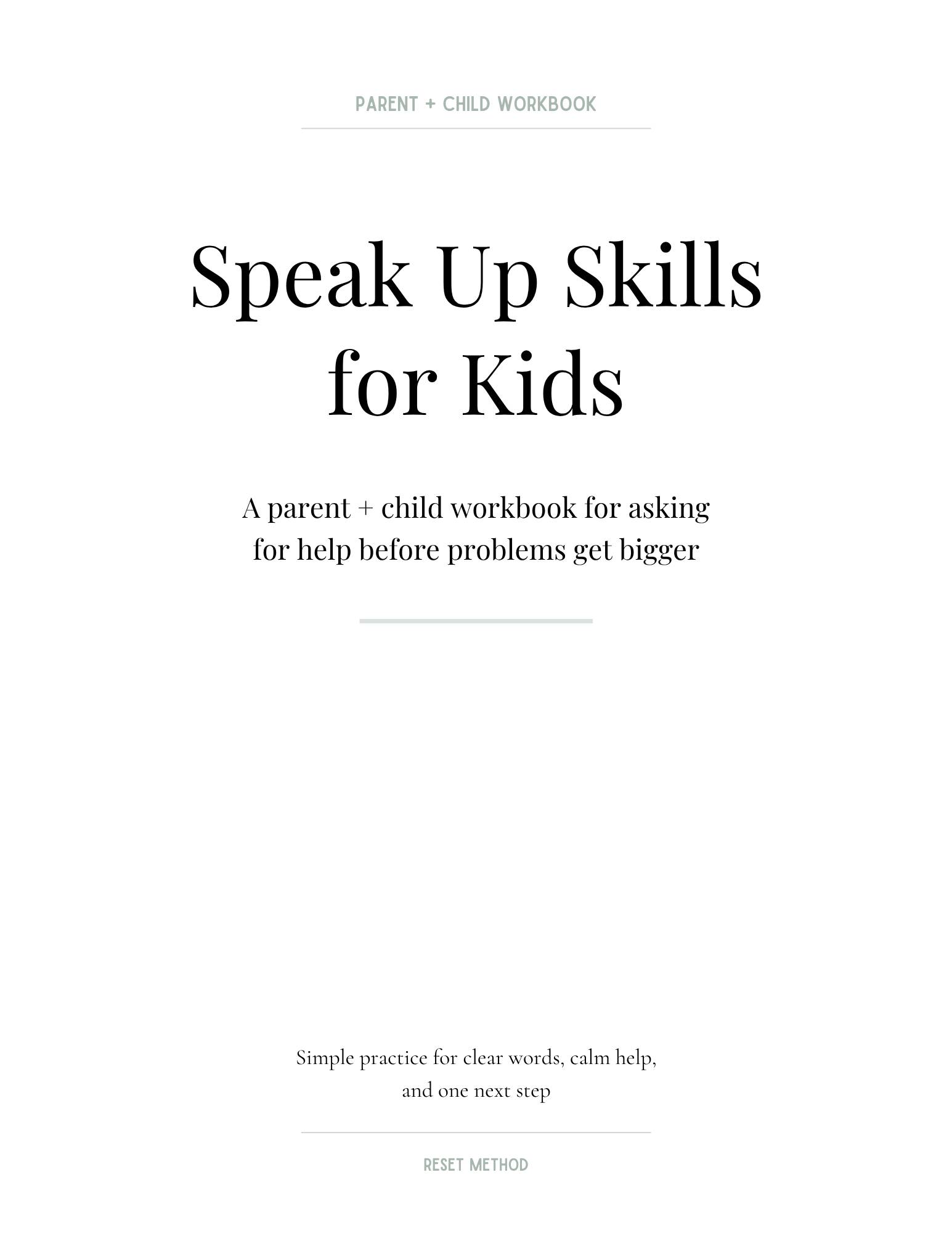 Speak Up Skills for Kids