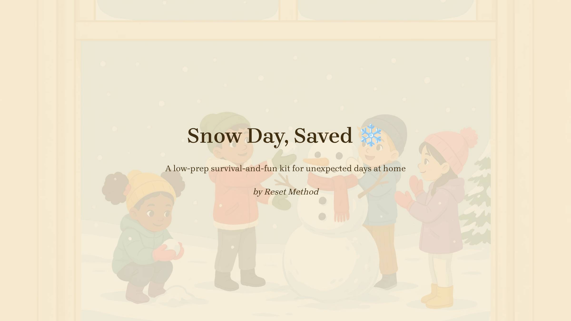 Snow Day, Saved