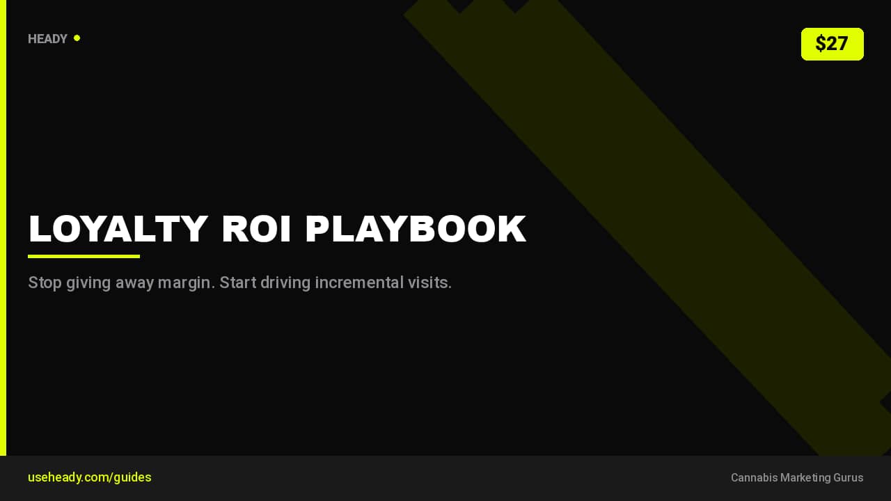 Dispensary Loyalty ROI Playbook: Stop Giving Away Margin. Start Driving Incremental Visits.