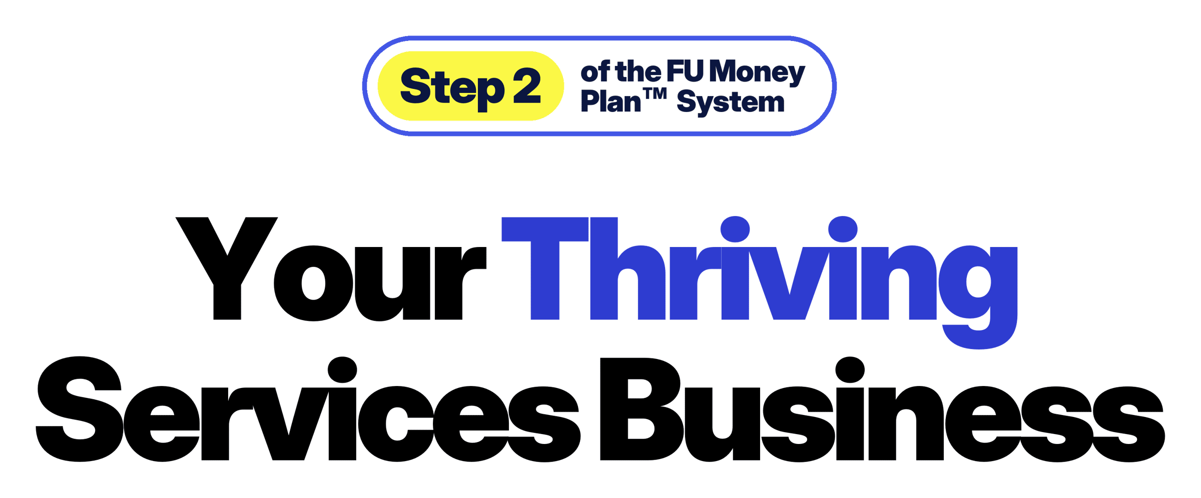 Your Thriving Services Business, Step 2 of the FU Money Plan System