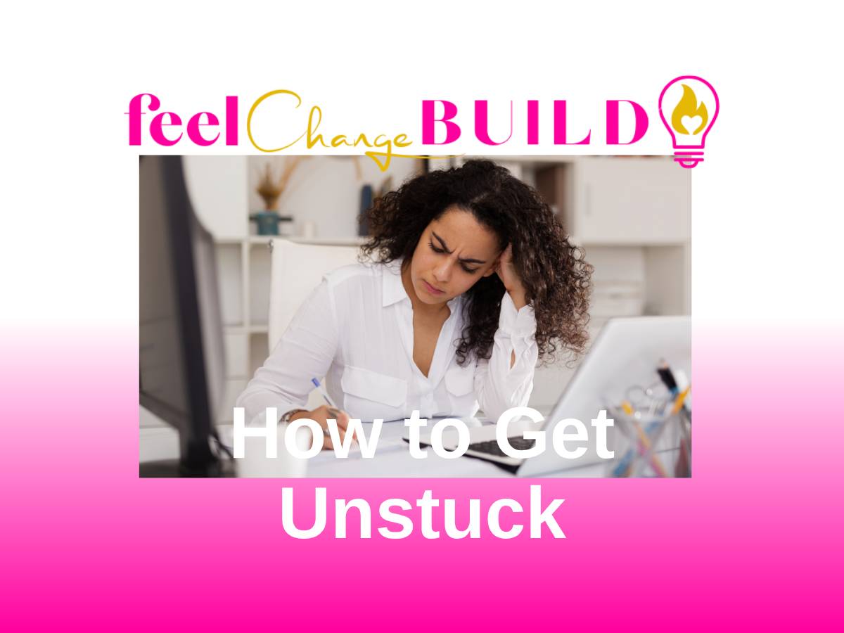 Frustrated woman at desk