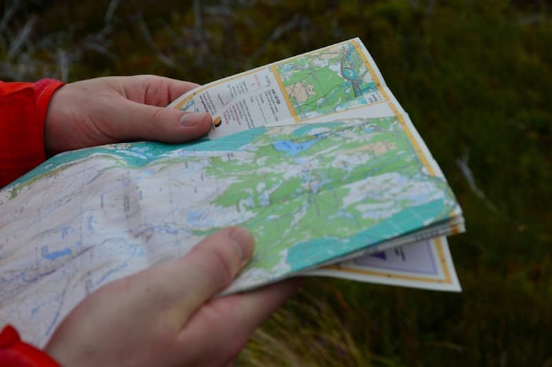 person holding a map