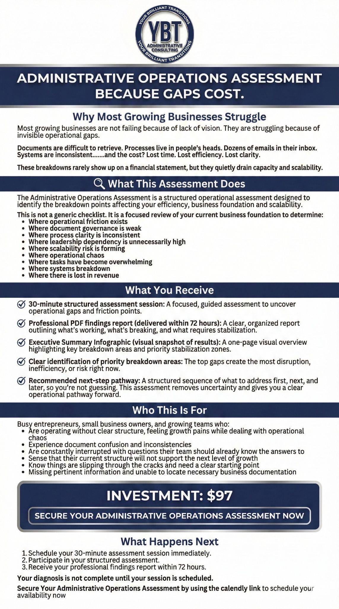 Administrative Operations Assessment 