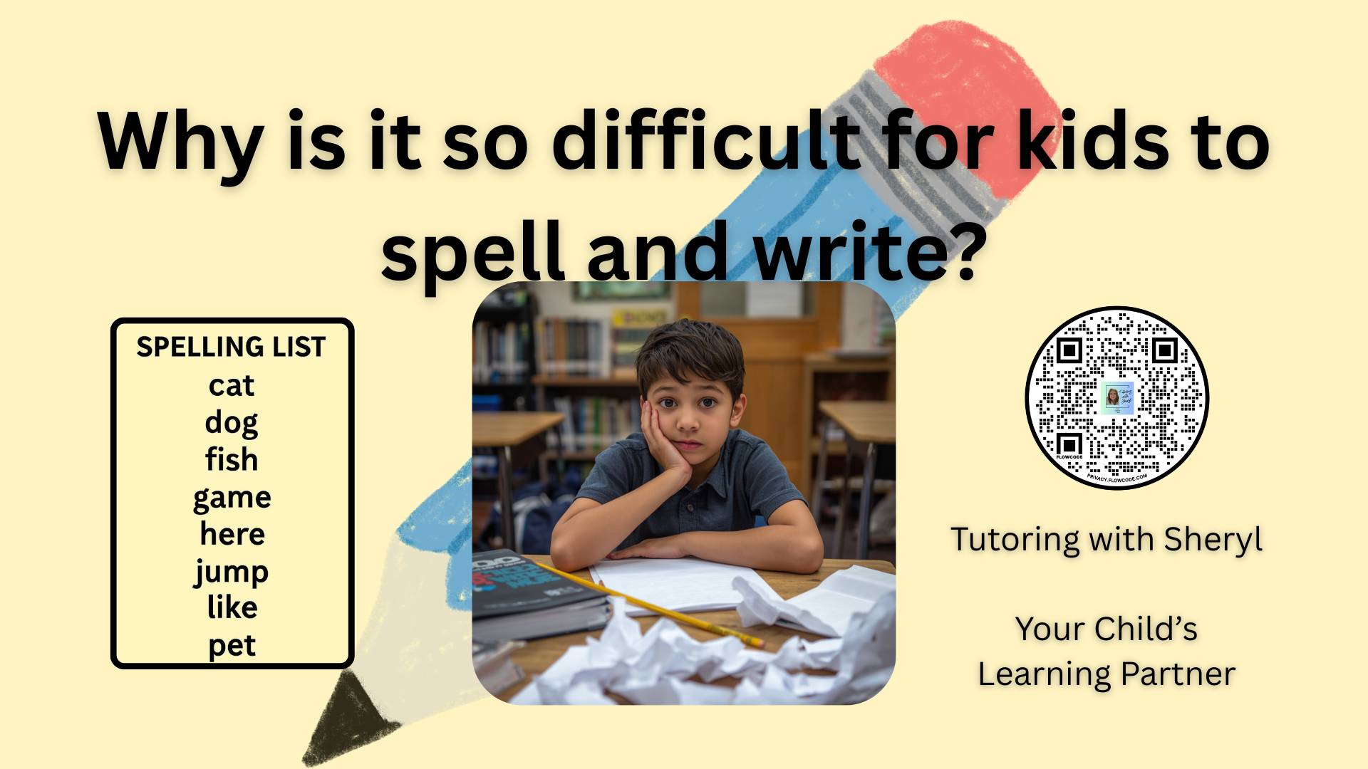 Why is is so difficult for kids to spell and write?