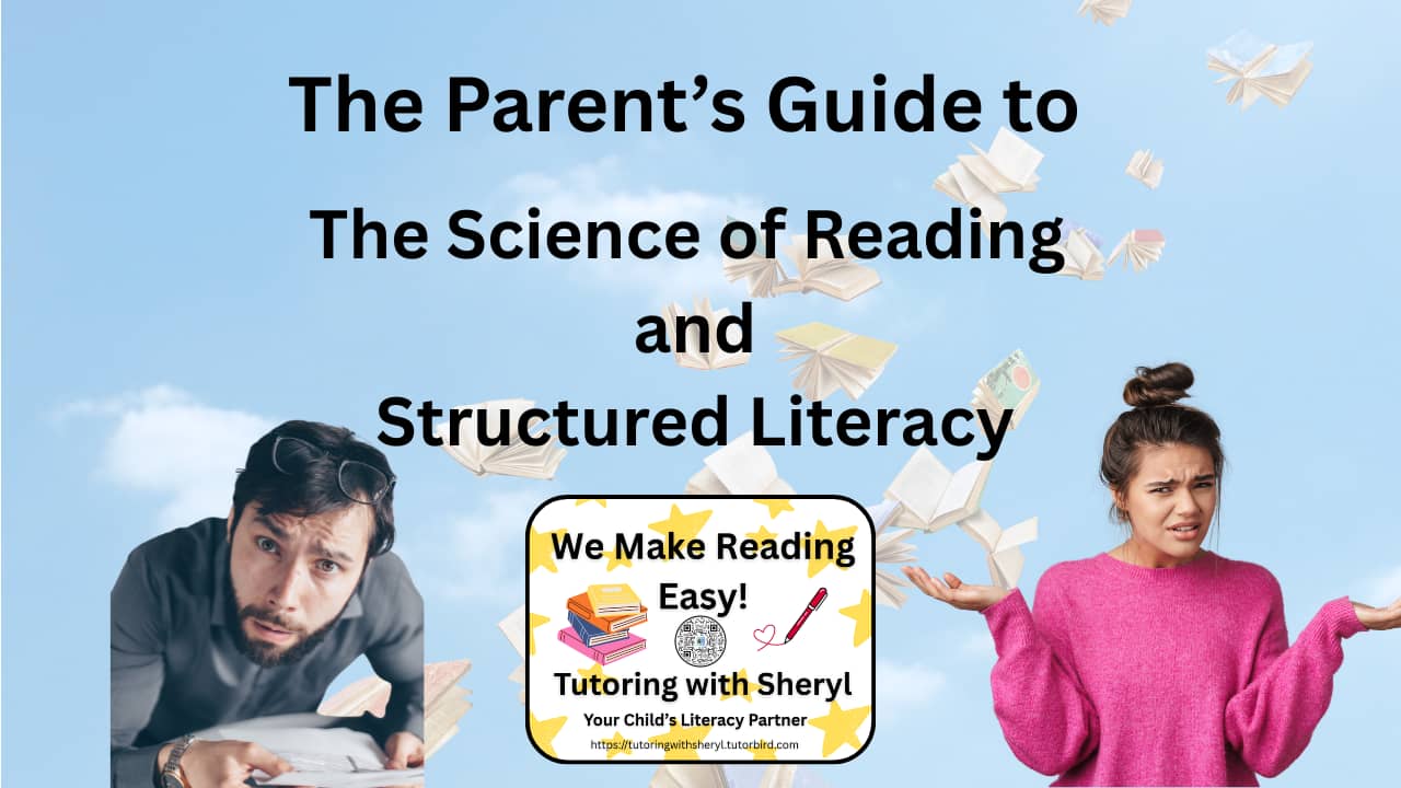 Confused parents with the title: The Parent's Guide to The Science of Reading and Structured Literacy