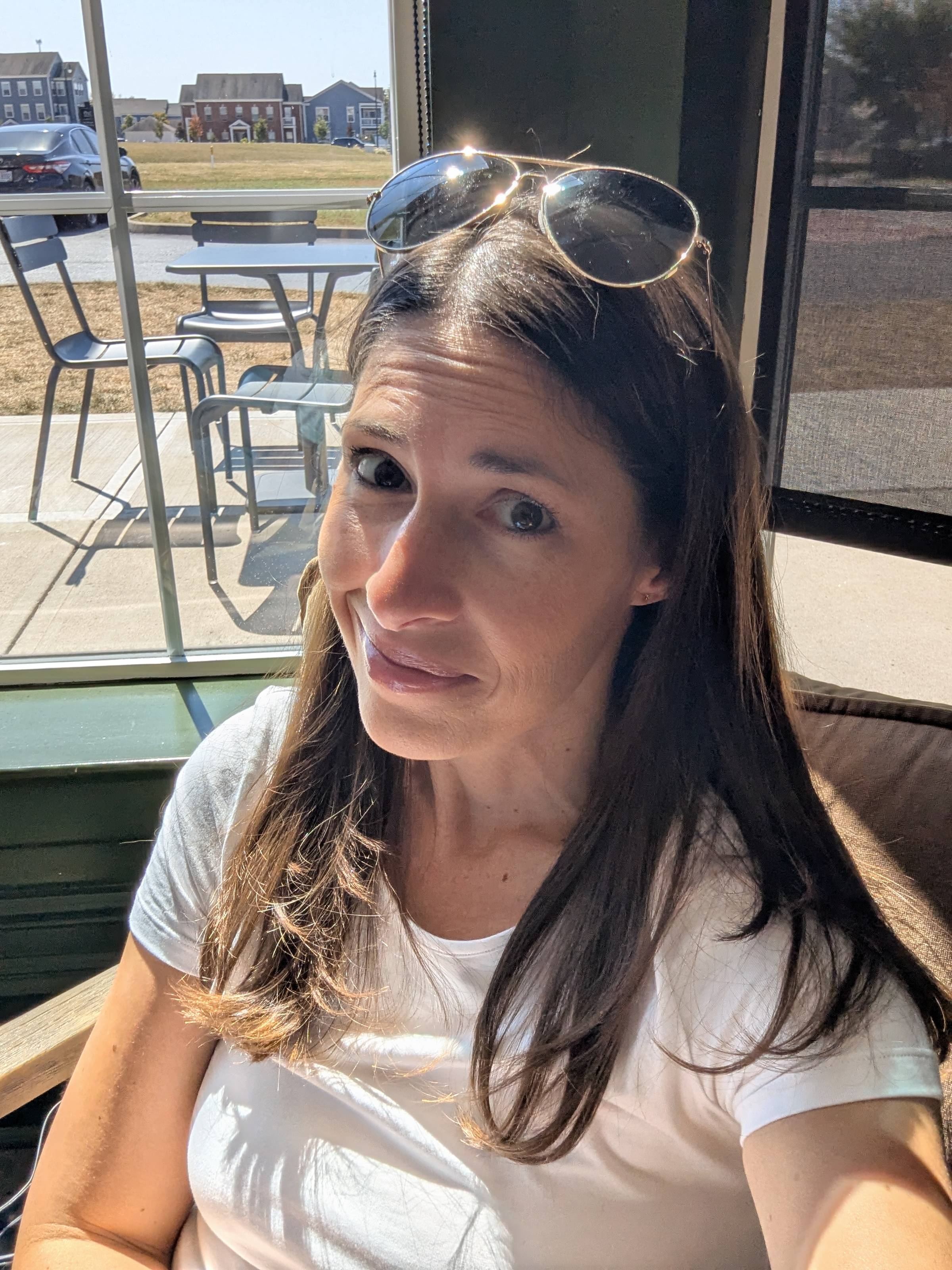 Allison thinking about how LinkedIn DMs don't have to be salesy.