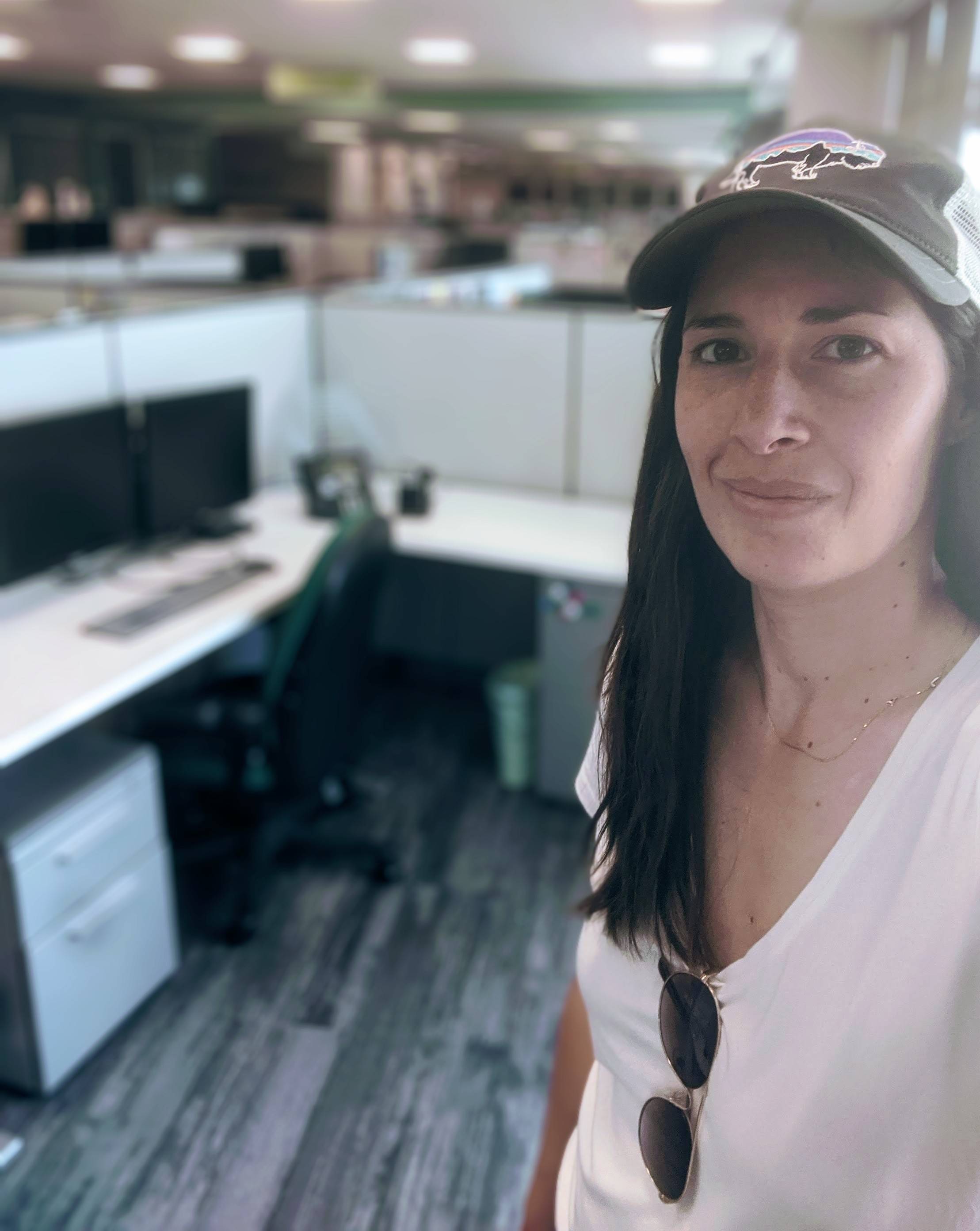 Me in the office on my last day in the corporate world.