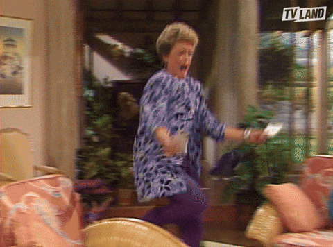 The Golden Girls celebrating