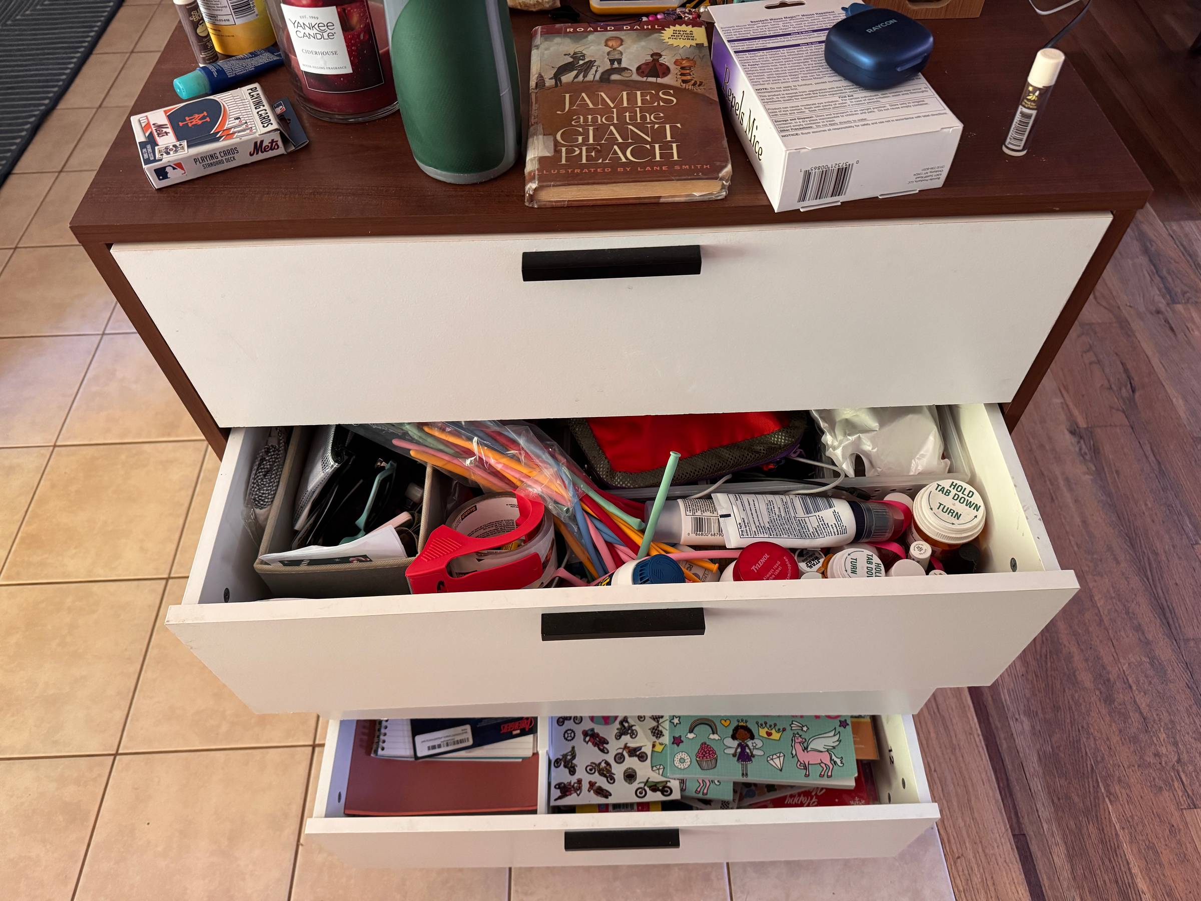messy drawers
