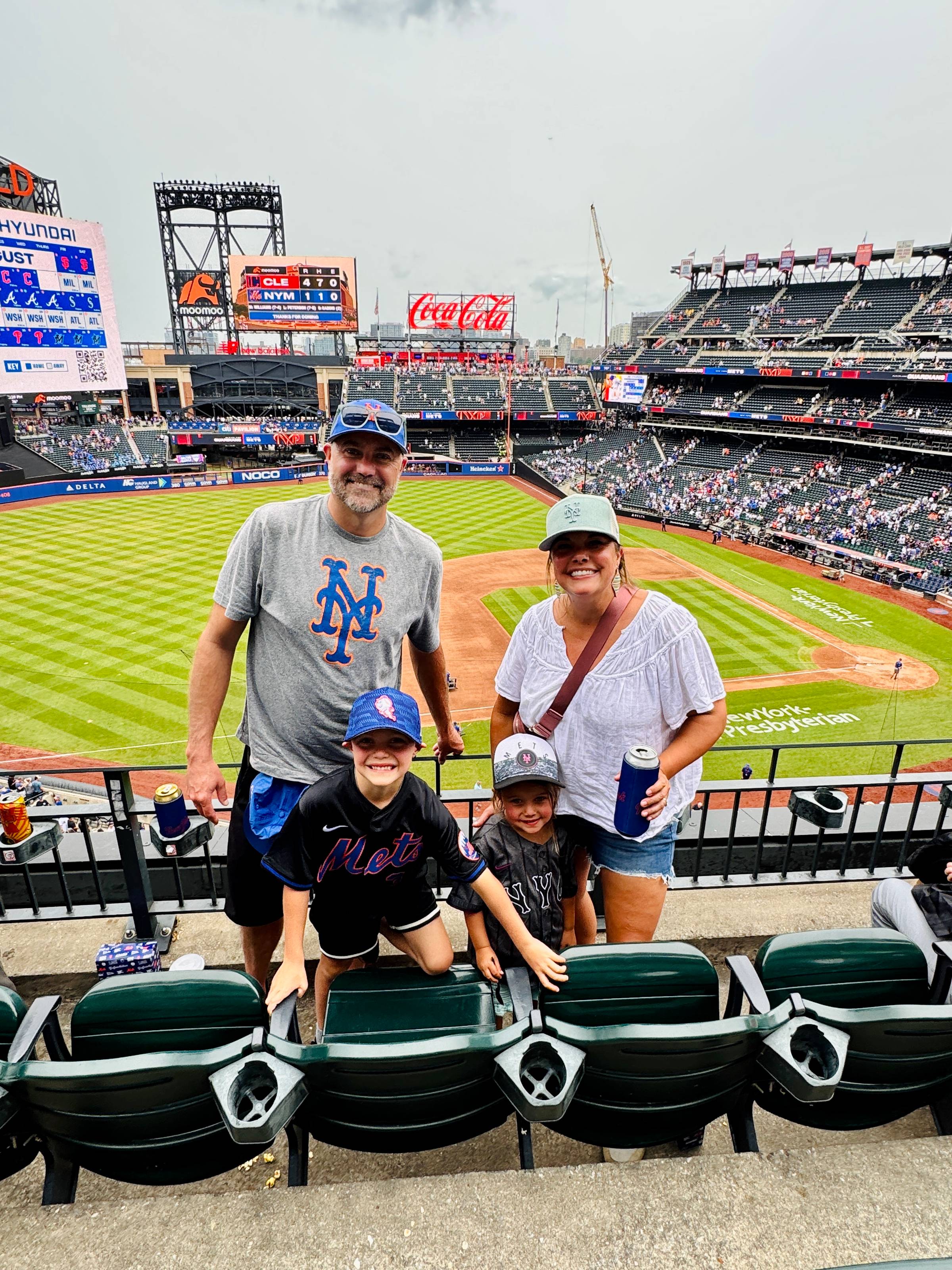 the family at a Mets game