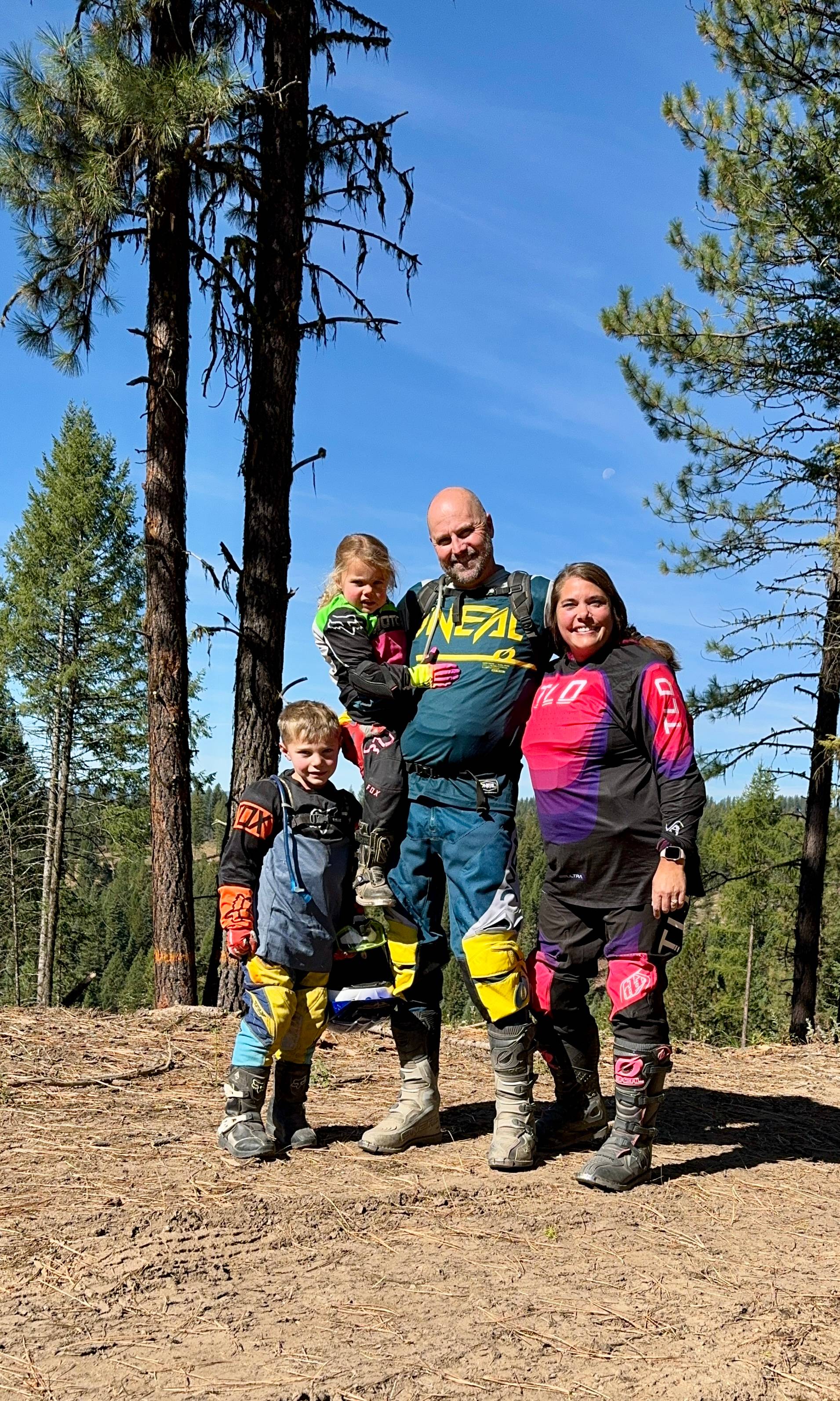 family dirt biking