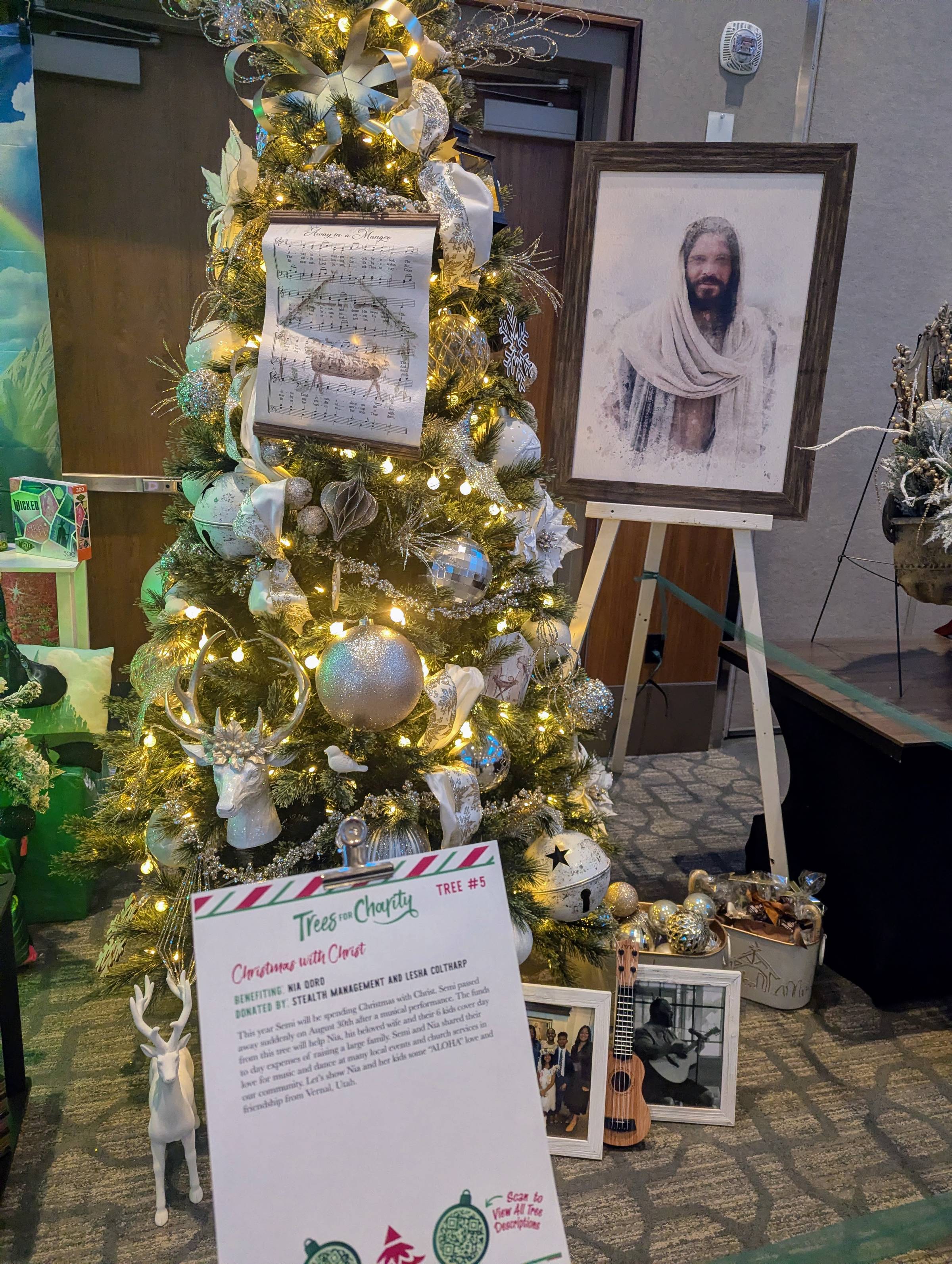 Christmas tree with Christ photo