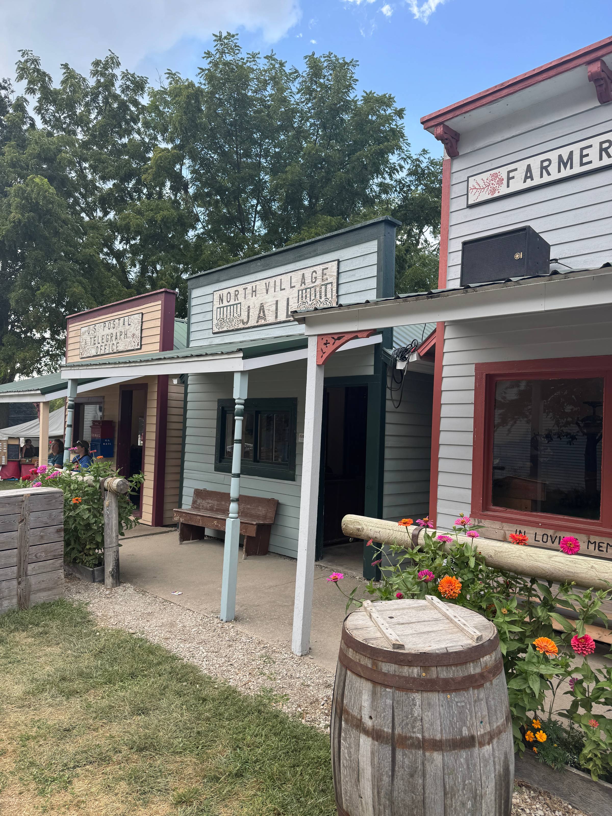 An old western town at Old Threshers Reunion.