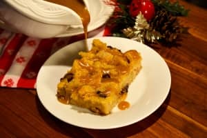 Christmas bread pudding