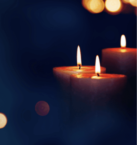 A Dark Place with candlelight. 