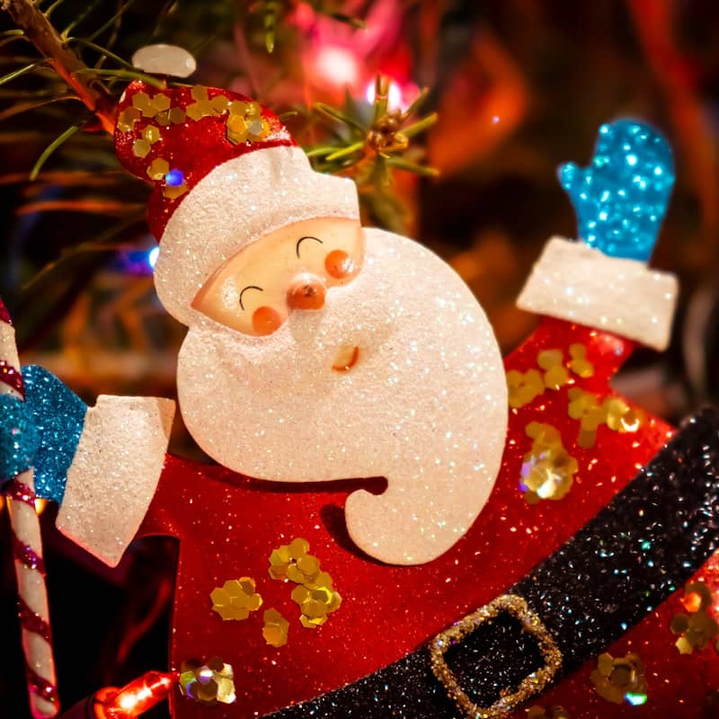 red and white snowman ornament